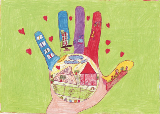 Imagem feita pela estudante Karina Rosa Leandro, 9, uma das ganhadoras na categoria desenho