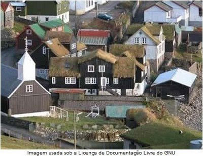 Telhados ecológicos como estes nas Ilhas Faroe podem durar duas vezes mais do que os convencionais