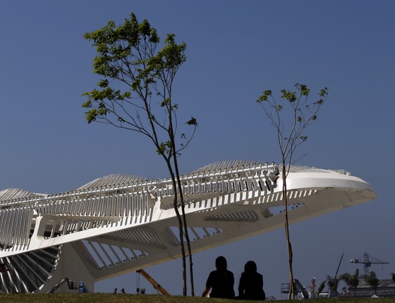 A arquitetura do Museu do Amanhã no Rio de Janeiro. Os traços lembram uma bromélia da Mata Atlântica (Foto: Reuters)