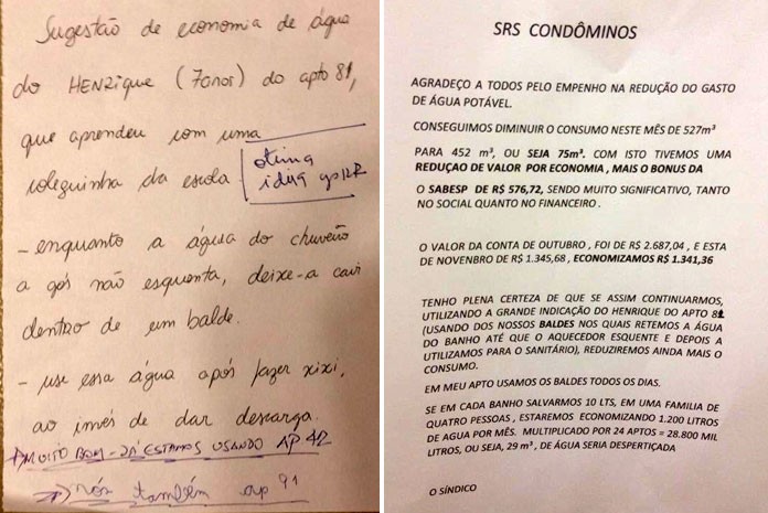 Dica de garoto de 8 anos faz prédio reduzir consumo de água pela 1ª vez no ano em São Paulo