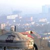 Central Ulan Bator is barely visible due to air pollution. Traditional yurts have been set up on the outskirts of the capital. (Yasuhiro Sugimoto)