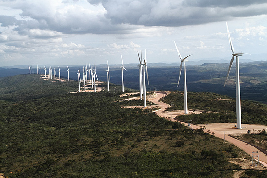 Alto Sertão I, maior complexo de energia eólica da América Latina; parque foi construído pela Renova na Bahia