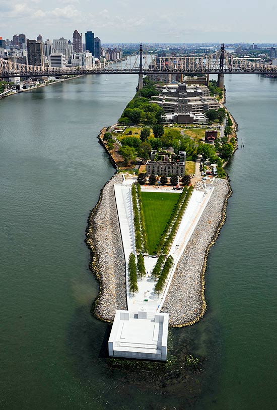 Vista aérea do novo parque das Quatro Liberdades