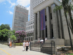 Fachada da Biblioteca Mário de Andrade (Foto: Fabiano Correia/G1)