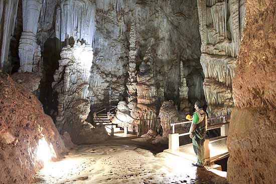 Interior da Caverna do Diabo localizado no Parque Estadual de Jacupiranga, na região sul do Estado de São Paulo